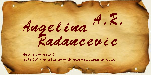 Angelina Radančević vizit kartica